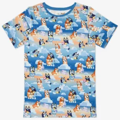 Daddy & Me|Full Family Matching<Little Sleepies Men's Short Sleeve Pajama Top Bluey Sleepytime