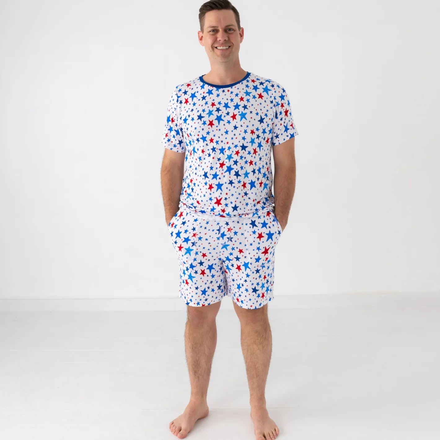 Daddy & Me|Full Family Matching<Little Sleepies Men's Pajama Shorts Bright Stars