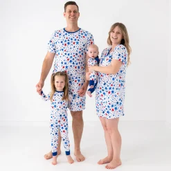 Daddy & Me|Full Family Matching<Little Sleepies Men's Short Sleeve Pajama Top Bright Stars