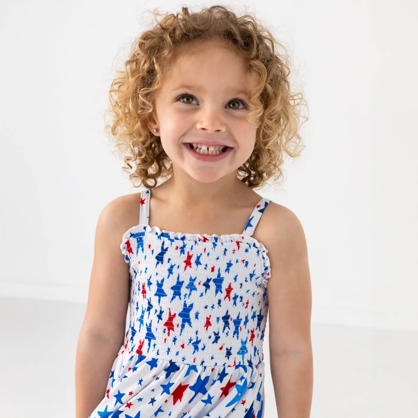 Dresses|Dresses<Little Sleepies Smocked Dress Bright Stars