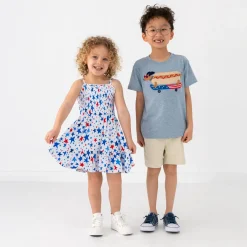 Dresses|Dresses<Little Sleepies Smocked Dress Bright Stars