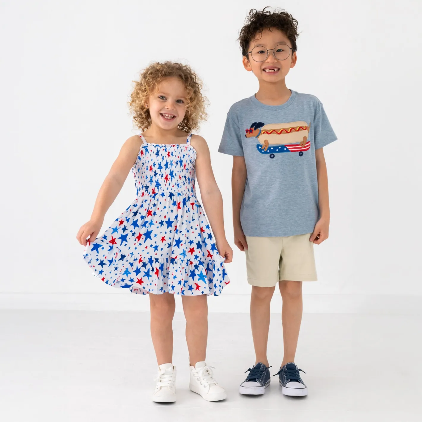 Dresses|Dresses<Little Sleepies Smocked Dress Bright Stars