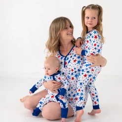 Mommy & Me|Mommy & Me<Little Sleepies Women's Short Sleeve Pajama Top Bright Stars