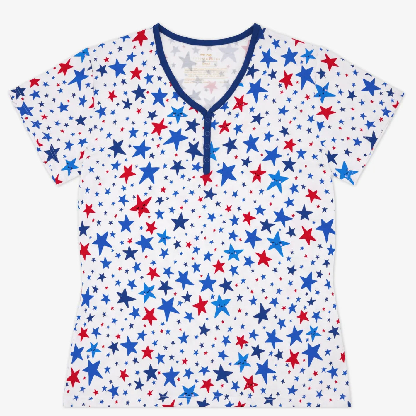 Mommy & Me|Mommy & Me<Little Sleepies Women's Short Sleeve Pajama Top Bright Stars
