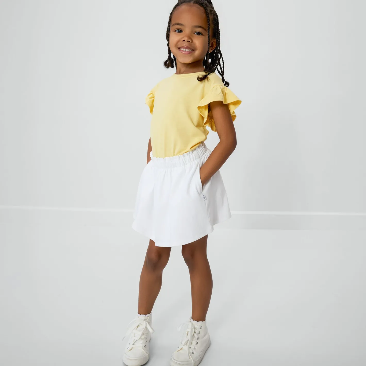 Everyday Essentials|Everyday Essentials<Little Sleepies Denim Skort Bright White