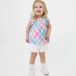 Everyday Essentials|Everyday Essentials<Little Sleepies Denim Shorts Bright White