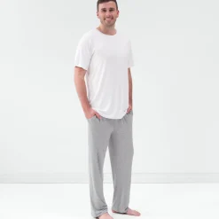 Daddy & Me|Full Family Matching<Little Sleepies Men's Short Sleeve Pajama Top Bright White