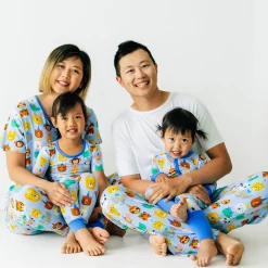 Daddy & Me|Full Family Matching<Little Sleepies Men's Short Sleeve Pajama Top Bright White