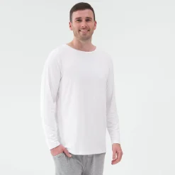 Daddy & Me|Full Family Matching<Little Sleepies Men's Pajama Top Bright White