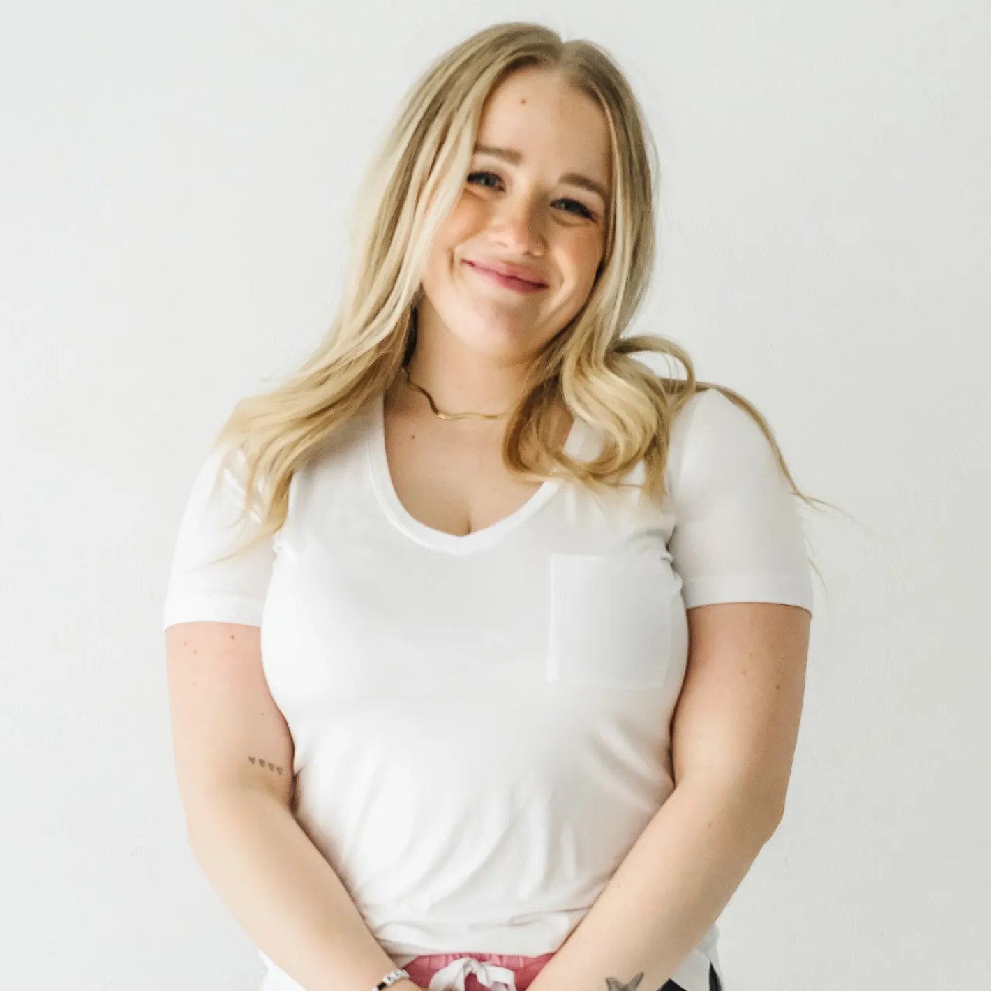 Women's Pajamas|Women's Tees<Little Sleepies Perfect Pocket Tee Bright White