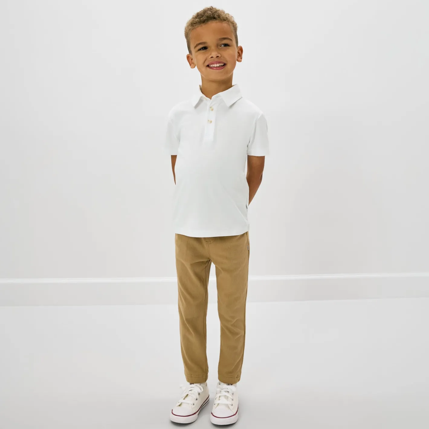 Tops & Tees|Tops & Tees<Little Sleepies Polo Shirt Bright White