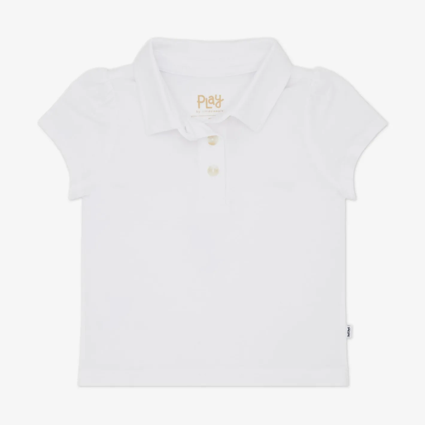 Tops & Tees|Tops & Tees<Little Sleepies Puff Sleeve Polo Bright White