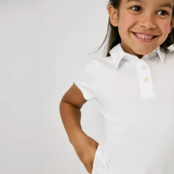Tops & Tees|Tops & Tees<Little Sleepies Puff Sleeve Polo Bright White