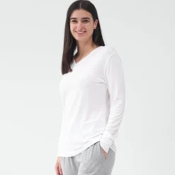 Mommy & Me|Mommy & Me<Little Sleepies Women's Pajama Top Bright White