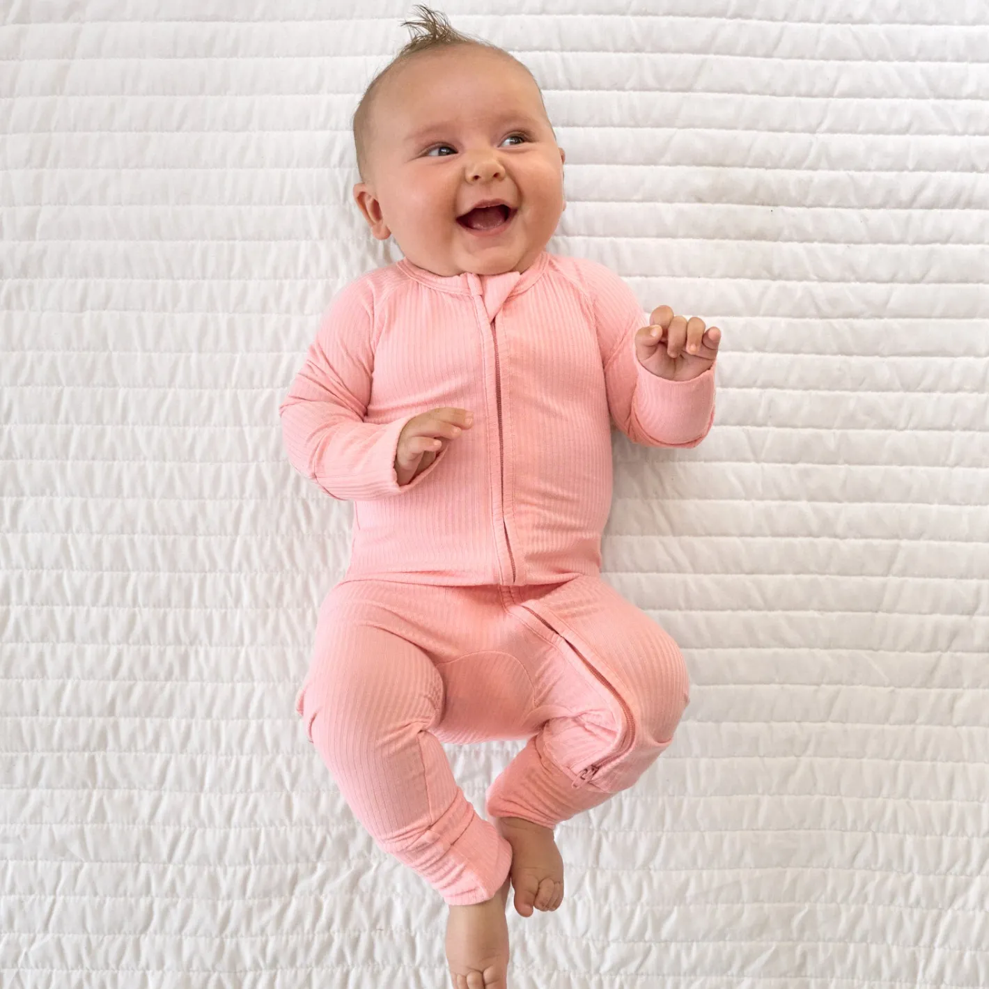 Zippies<Little Sleepies Ribbed Zippy Bubblegum