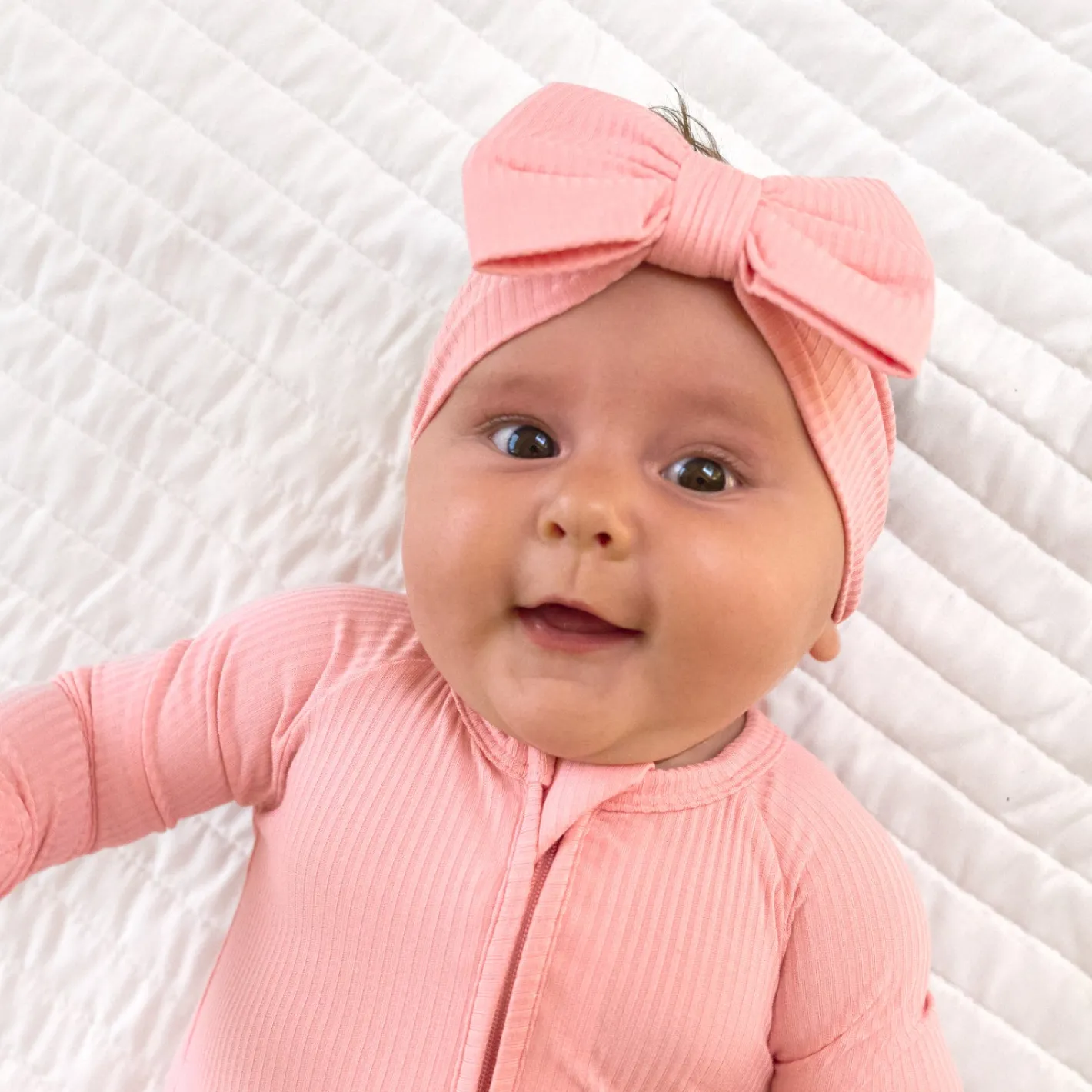 Hats & Headbands<Little Sleepies Ribbed Luxe Bow Headband Bubblegum