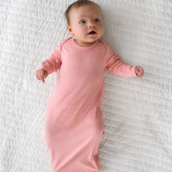 Layette|Infant Gowns<Little Sleepies Ribbed Infant Gown Bubblegum