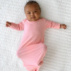 Layette|Infant Gowns<Little Sleepies Ribbed Infant Gown Bubblegum