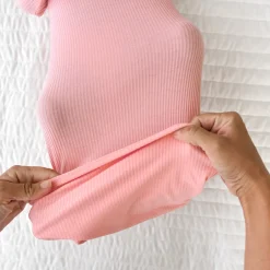 Layette|Infant Gowns<Little Sleepies Ribbed Infant Gown Bubblegum