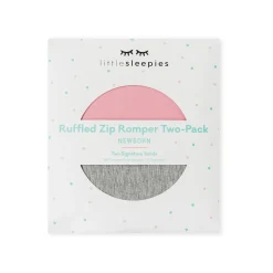 Zippies<Little Sleepies Zippy Bubblegum & Heather Gray Ruffle