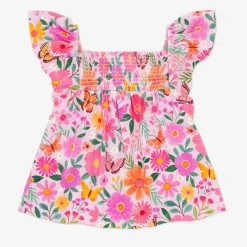 Tops & Tees|Tops & Tees<Little Sleepies Smocked Flutter Top Butterfly Blooms