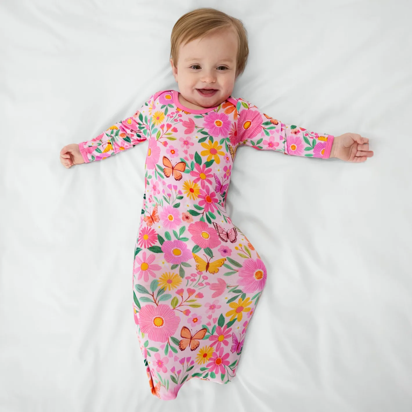 Layette|Infant Gowns<Little Sleepies Infant Gown Butterfly Blooms