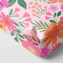 Sheets<Little Sleepies Fitted Crib Sheet Butterfly Blooms