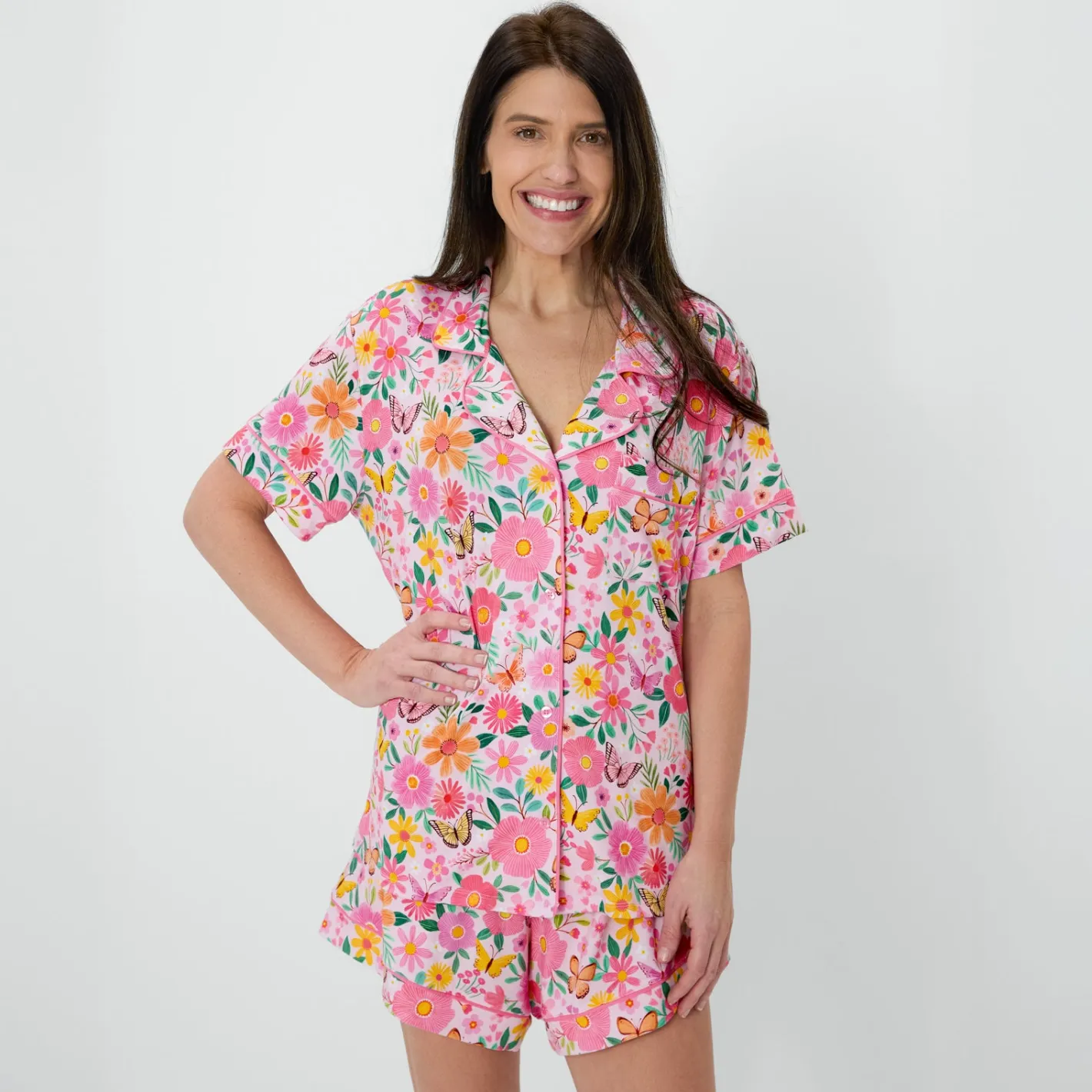 Mommy & Me|Mommy & Me<Little Sleepies Women's Pajama Set Butterfly Blooms
