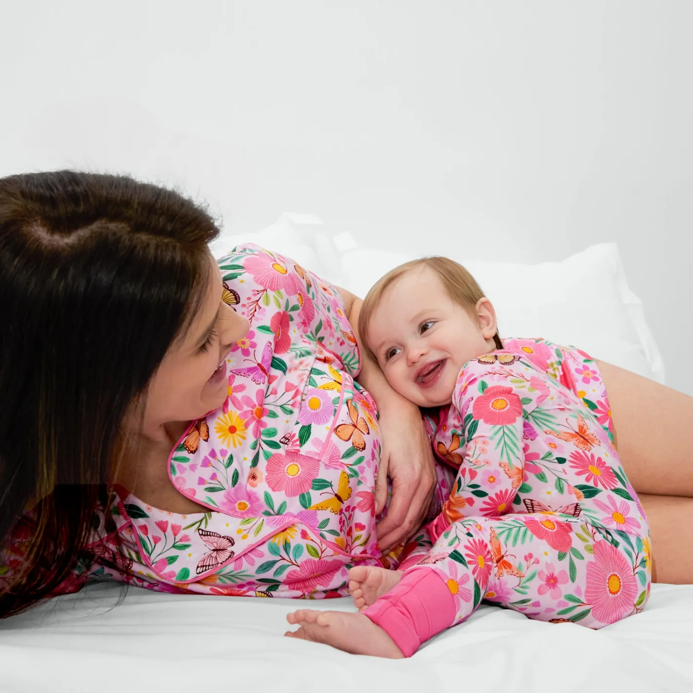 Mommy & Me|Mommy & Me<Little Sleepies Women's Pajama Set Butterfly Blooms