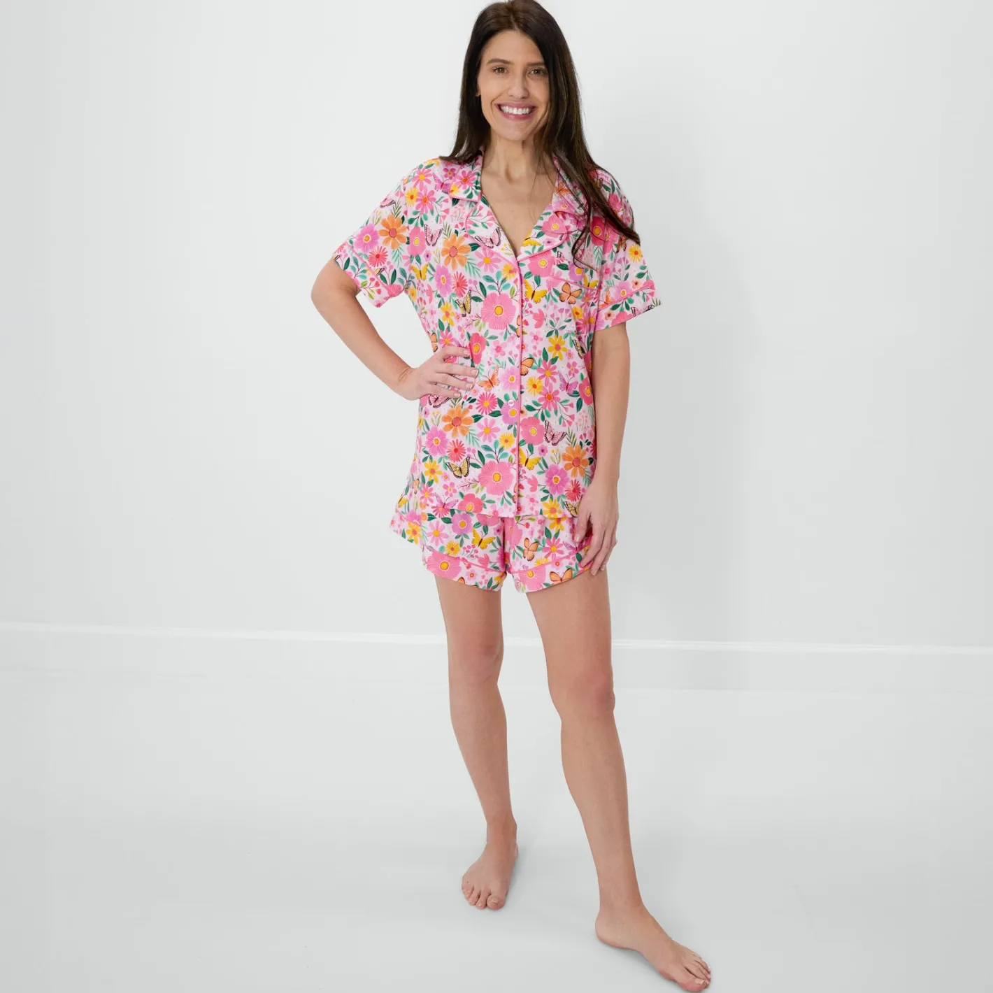 Mommy & Me|Mommy & Me<Little Sleepies Women's Pajama Set Butterfly Blooms