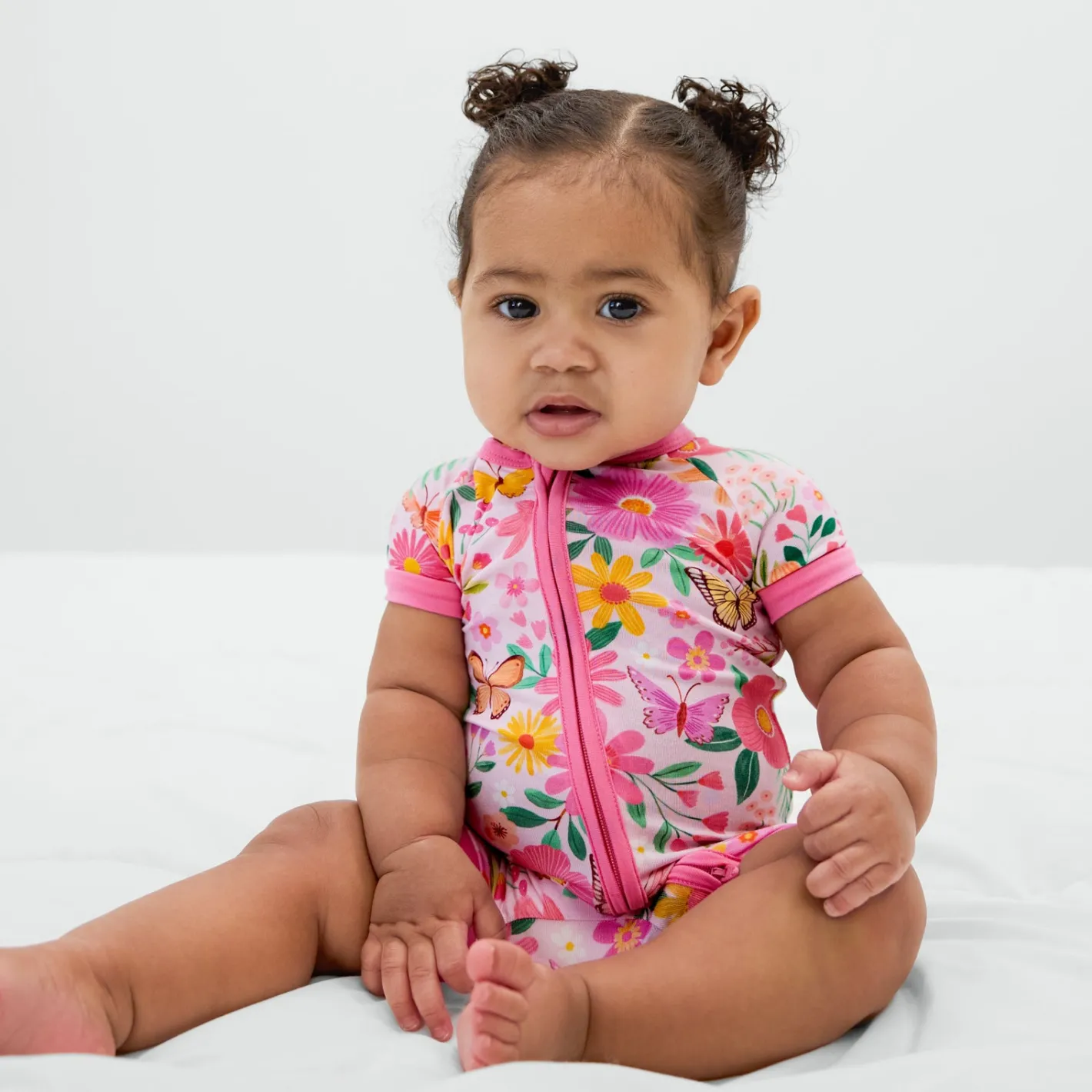 Zippies|Mommy & Me<Little Sleepies Shorty Zippy Butterfly Blooms