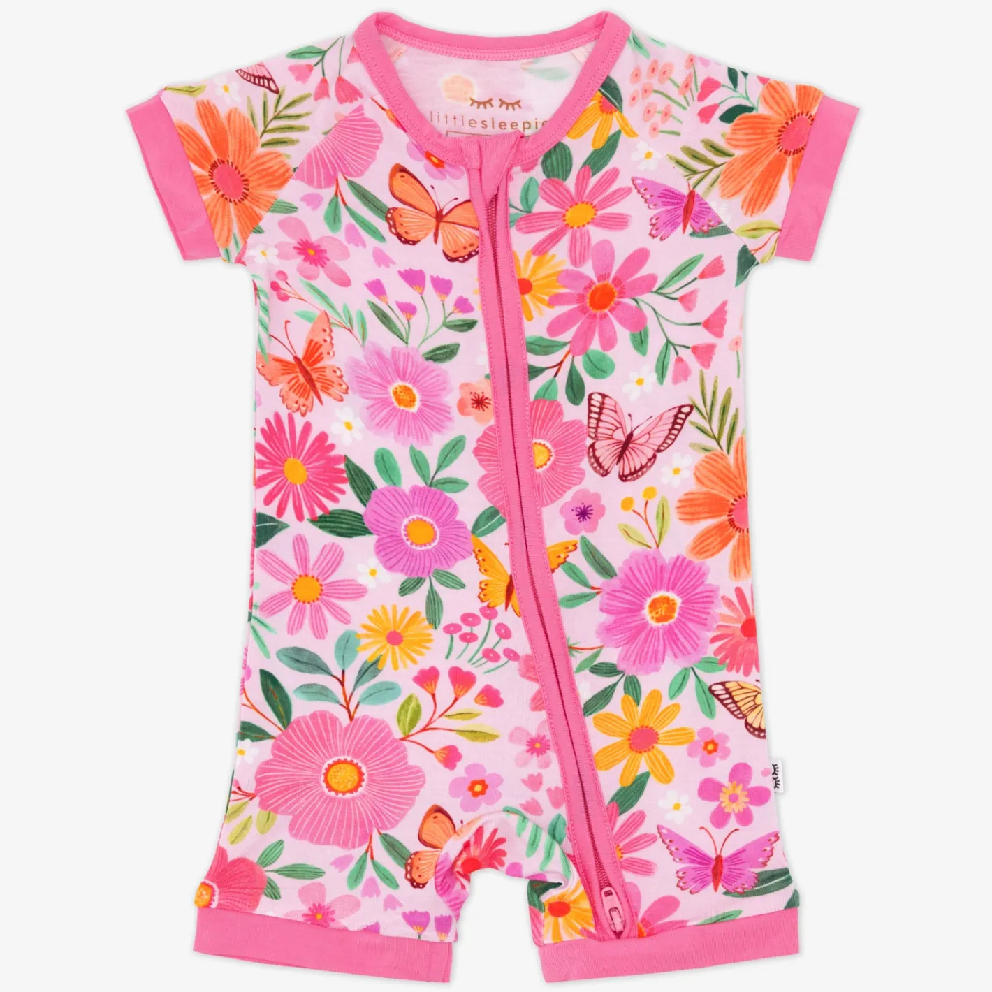 Zippies|Mommy & Me<Little Sleepies Shorty Zippy Butterfly Blooms