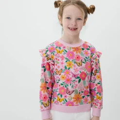 Sweaters & Hoodies|Sweaters & Hoodies<Little Sleepies Flutter Crewneck Butterfly Blooms