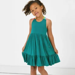 Dresses|Dresses<Little Sleepies Tiered Tank Dress Calypso Teal