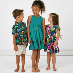 Dresses|Dresses<Little Sleepies Tiered Tank Dress Calypso Teal
