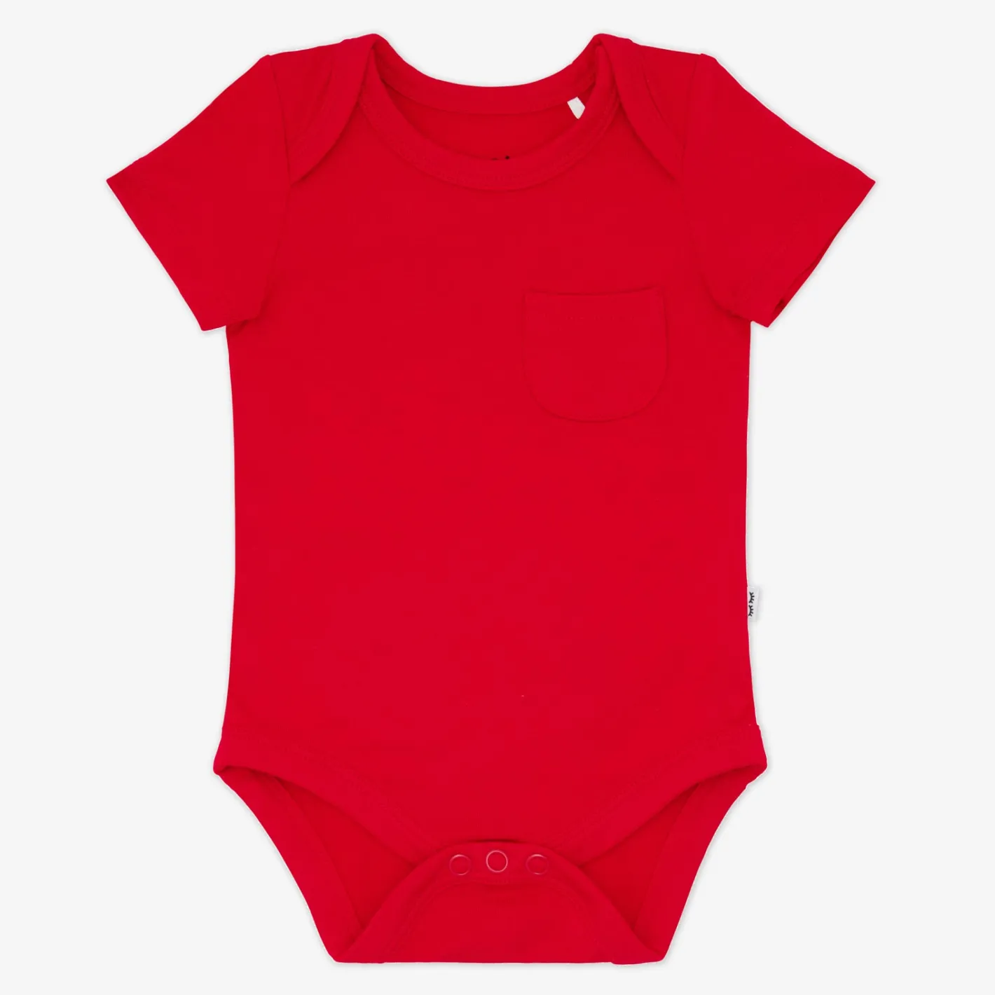 Bamboo Baby Clothes|Bodysuits<Little Sleepies Pocket Bodysuit Candy Red