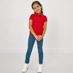 Tops & Tees|Tops & Tees<Little Sleepies Puff Sleeve Polo Candy Red