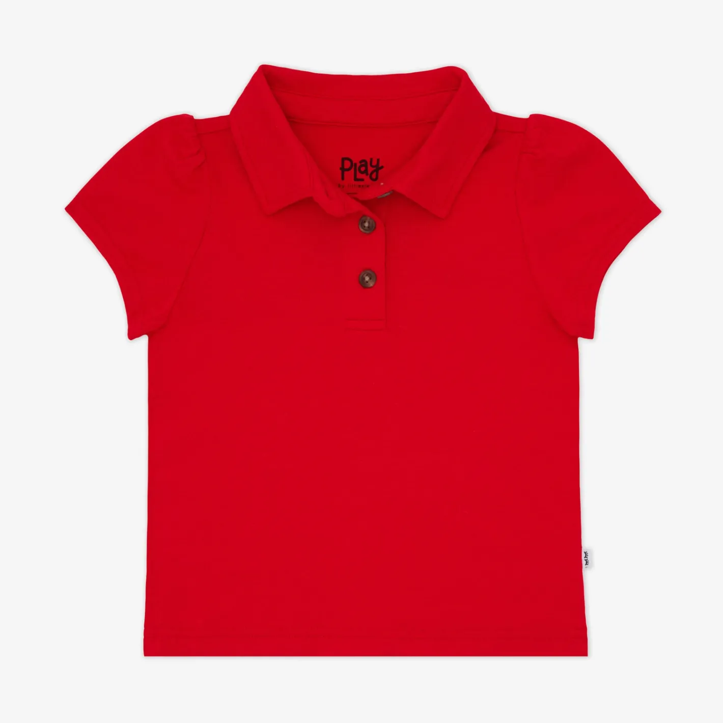 Tops & Tees|Tops & Tees<Little Sleepies Puff Sleeve Polo Candy Red