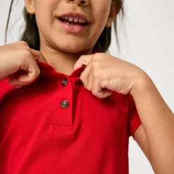 Tops & Tees|Tops & Tees<Little Sleepies Puff Sleeve Polo Candy Red