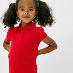Tops & Tees|Tops & Tees<Little Sleepies Puff Sleeve Polo Candy Red