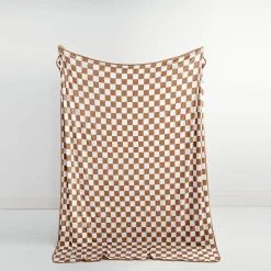 Cloud Blankets|Cloud Blankets<Little Sleepies Oversized Cloud Blanket® Caramel Checks