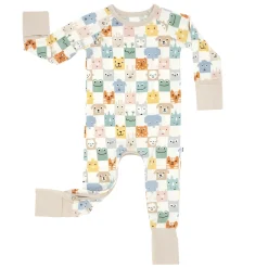 Mommy & Me|Mommy & Me<Little Sleepies Crescent Zippy Check Mates