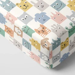 Sheets<Little Sleepies Fitted Crib Sheet Check Mates