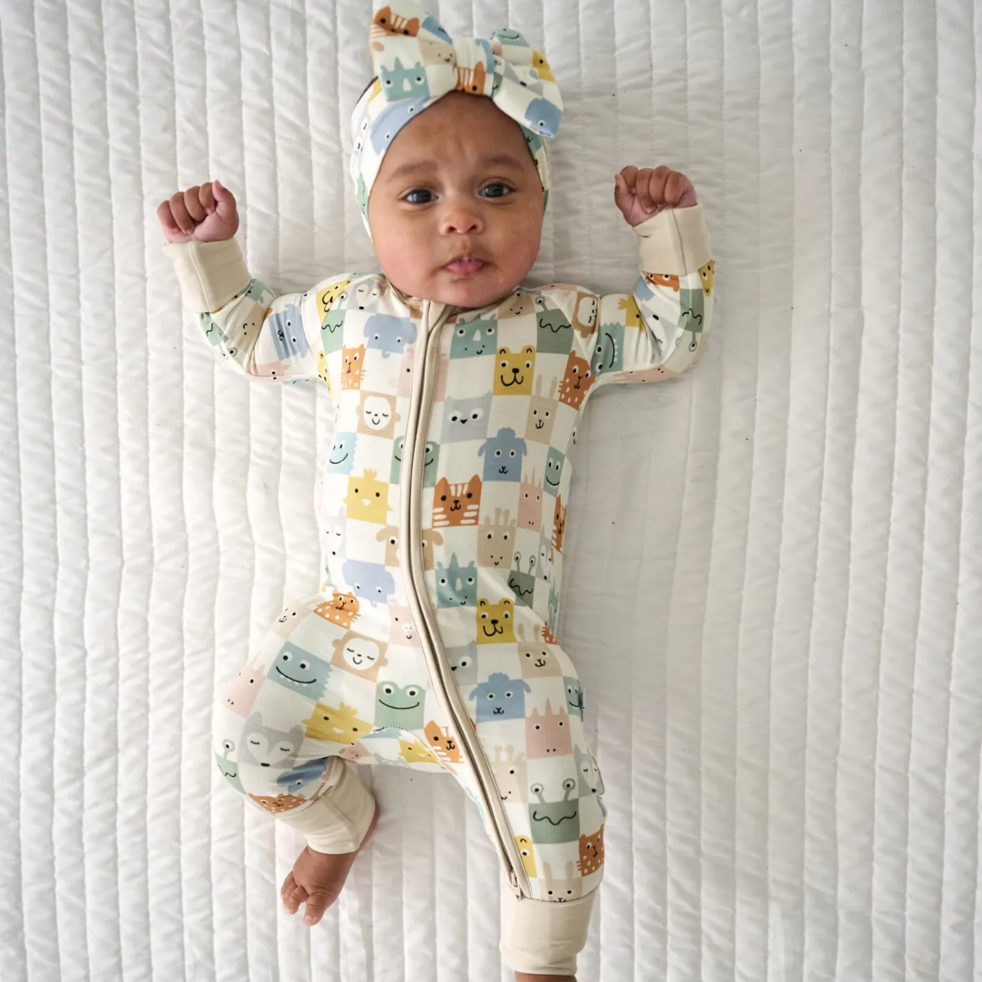 Hats & Headbands<Little Sleepies Luxe Bow Headband Check Mates