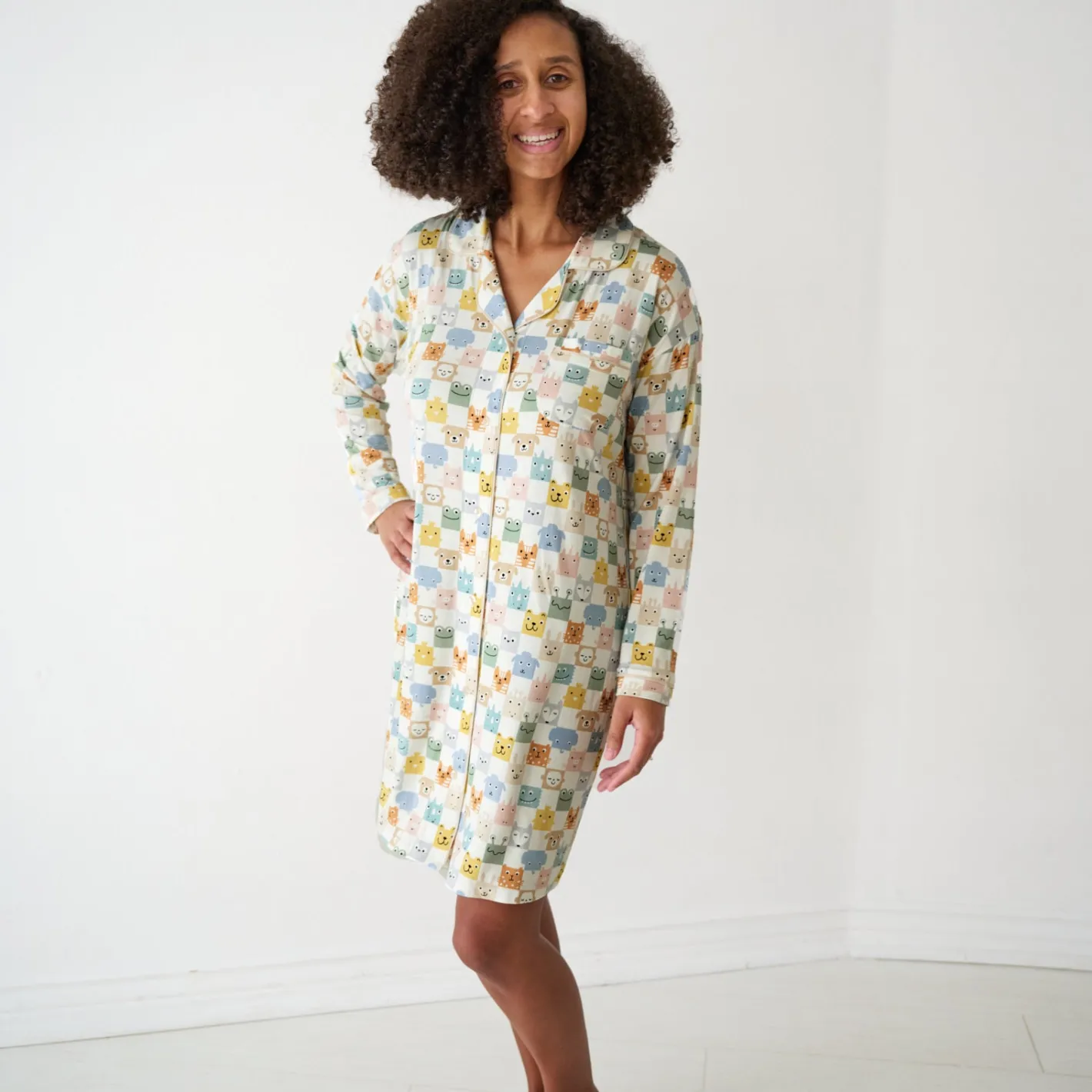 Mommy & Me|Mommy & Me<Little Sleepies Women's Sleep Shirt Check Mates