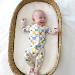 Mommy & Me|Mommy & Me<Little Sleepies Zippy Check Mates