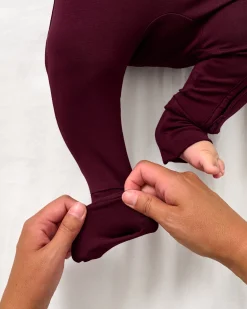 Zippies|Mommy & Me<Little Sleepies Zippy Classic Burgundy