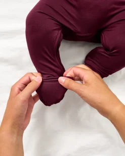 Zippies|Mommy & Me<Little Sleepies Crescent Zippy Classic Burgundy