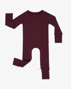 Zippies|Mommy & Me<Little Sleepies Crescent Zippy Classic Burgundy