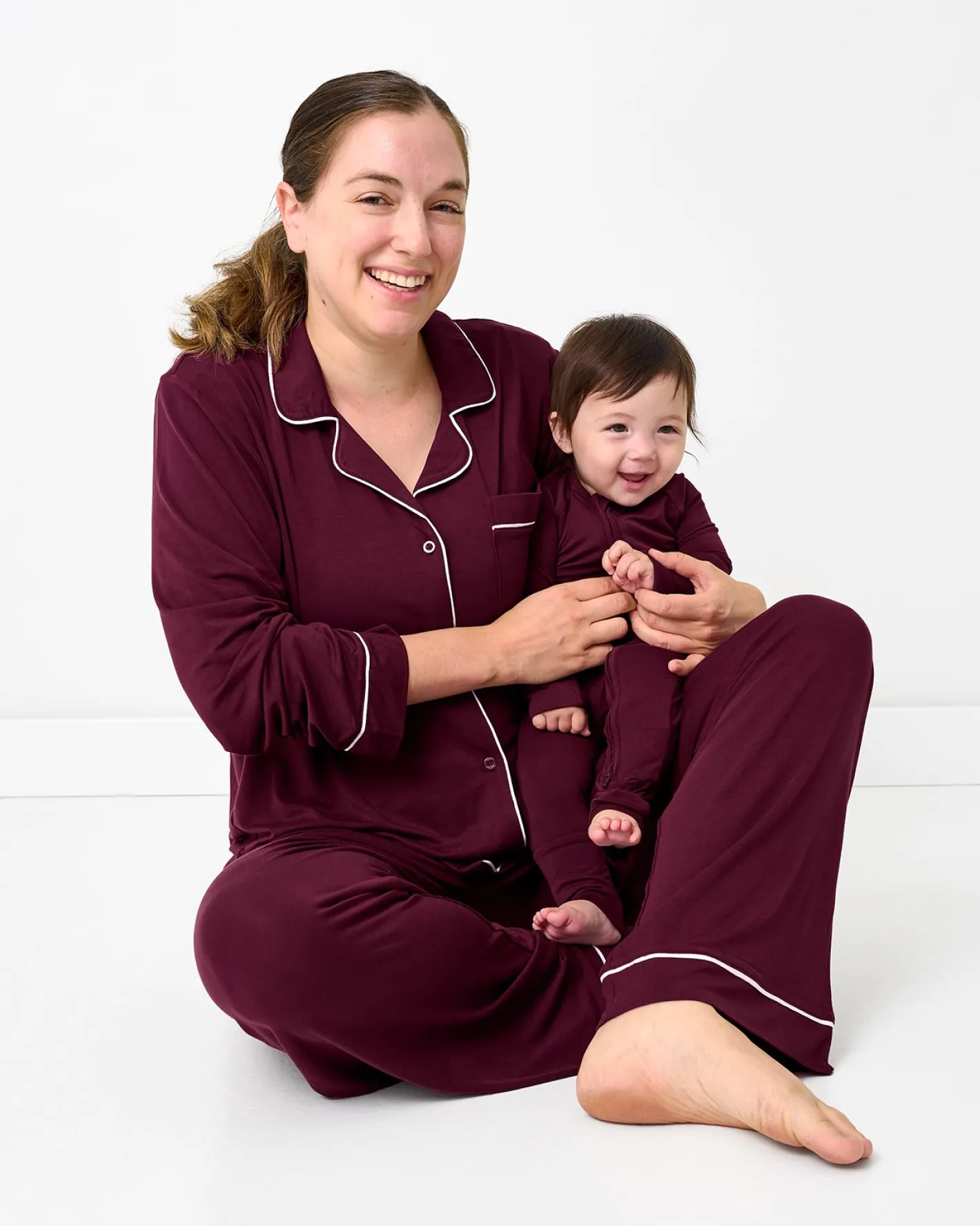 Mommy & Me|Mommy & Me<Little Sleepies Women's Pajama Set Classic Burgundy